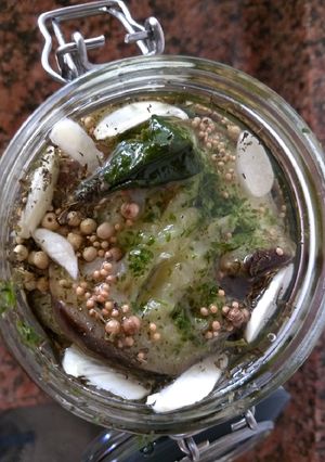 Una foto de Berenjenas al escabeche - versión simplificada