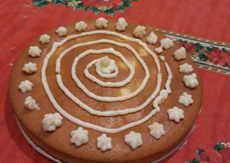 Recetta di Fatto in casa super veloce Torta ripiena di crema al limone
