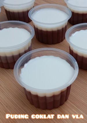 Foto resep Puding coklat dan vla ekonomis