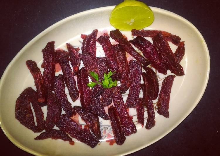 Steps to Make Super Quick Homemade Beetroot Fries