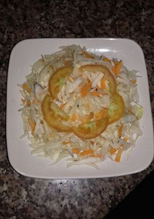A picture of Cabbage and coconut salad.