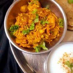 A picture of Spiny gourd sev sabji.