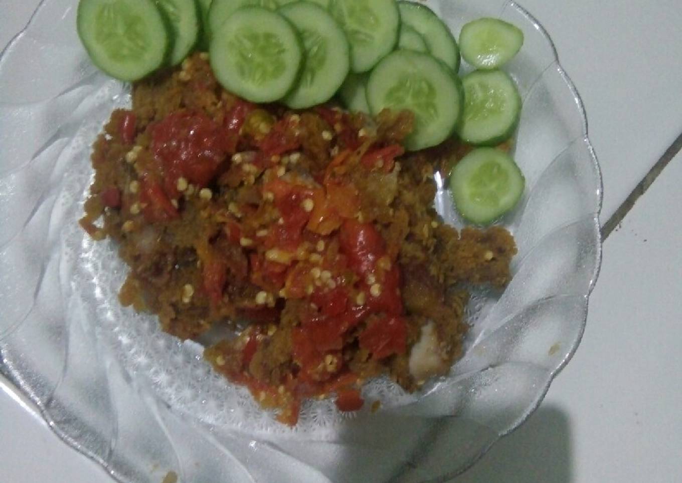 Sambal ayam geprek endueezzzz