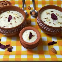 A picture of Gobindobhog rice kheer /firni.