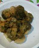 Brócoli y patata al vapor con especias
