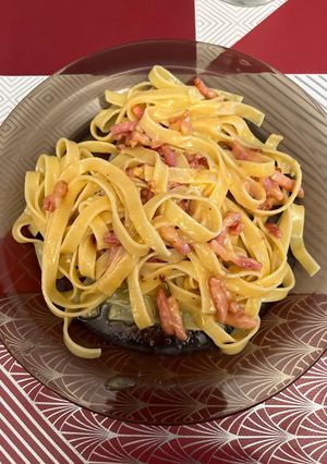 Una foto de Carbonara italiana