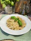 Malloreddus con pesto di melanzane e scaglie di pecorino