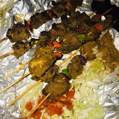 A picture of Nigerian beef kebab.