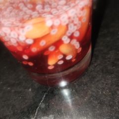 A picture of Raisin juice with rose sharbat.