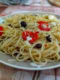 Spaghetti με λευκό τυρί νηστίσιμο