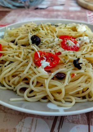 Φωτογραφία της συνταγής Spaghetti με λευκό τυρί νηστίσιμο