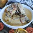 Pintade aux morilles et Champagne