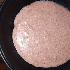 A picture of Mashed matoke n groundnut sauce.