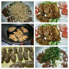 A picture of Kheema cheese noodles roll.