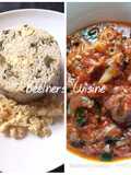 Spinach rice with onion sauce