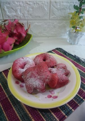 Foto resep Donat Buah Naga