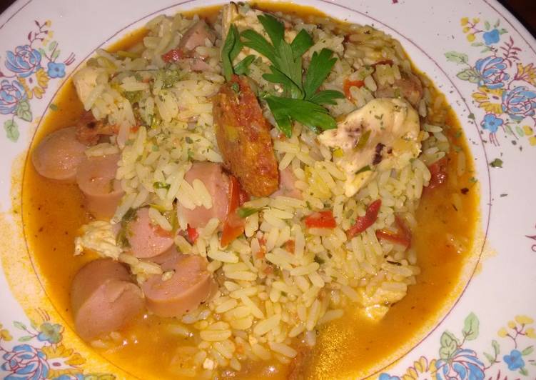 Paella de New orleans. Jambalaya