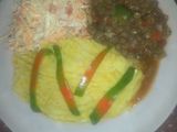 Mashed potatoes and kamande