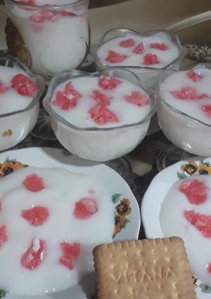 صورة لوصفة محلبي بالحلقوم وهاد من اختياري لني عشق لحلقوم 😍 😙