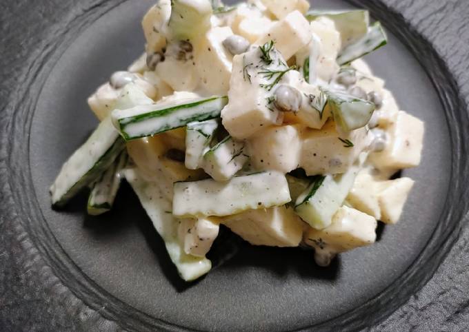 Simple Way to Make Quick Cucumber and apple salad