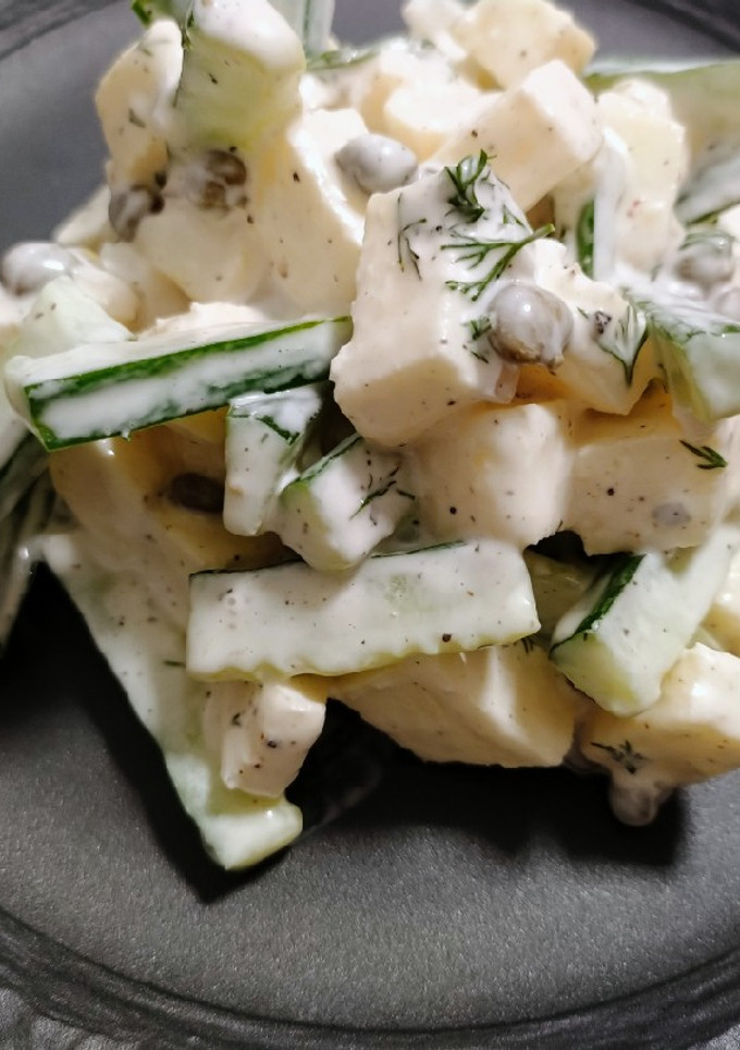 A picture of Cucumber and apple salad.