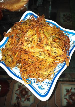 Hình của món Bánh khoai lang dừa.