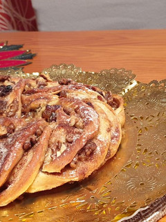 Una foto de Corona de canela con nueces
