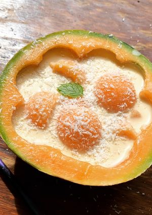 Une photo de ☆Soupe de Melon, Coco & Gingembre☆