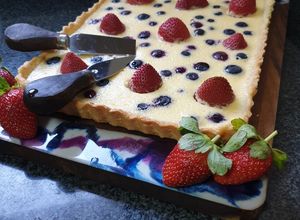 صورة لوصفة تارت التوت والفراوله 🍓💙