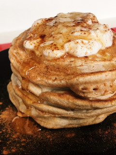 Una foto de Tortitas de harina de avena sabor tarta de manzana