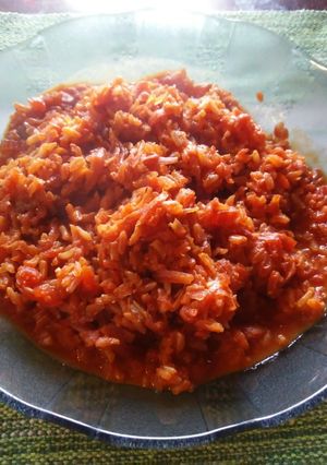 Una foto de Risotto integral con remolacha y zanahoria