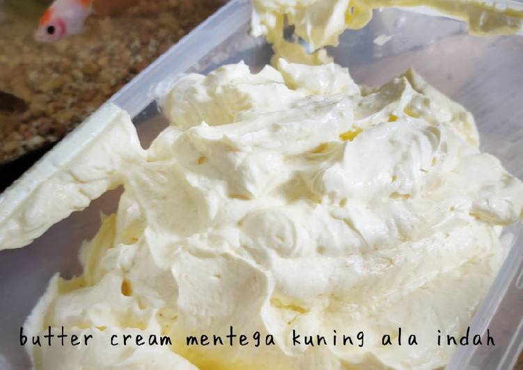 makanan Butter Cream Mentega Kuning ala Indah yang pingin nambah