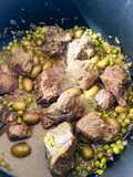 Tajine de bœuf, petits pois et citrons confits