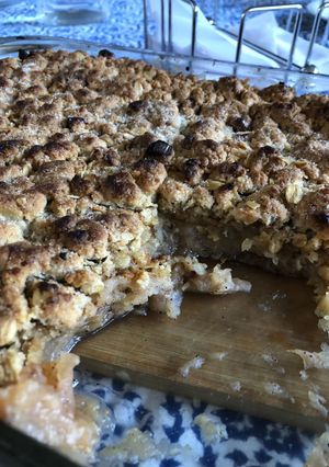 Una foto de Crumble de manzanas