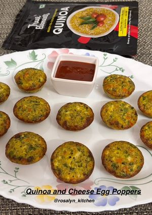 A picture of Quinoa and Cheese Egg Poppers.