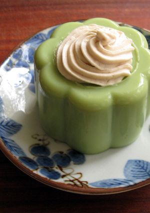 A picture of Corn Starch Matcha Milk Jelly.