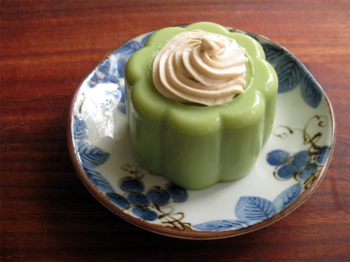Recipe Corn Starch Matcha Milk Jelly which So Delicious
