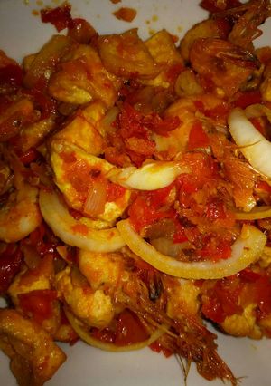 Foto resep Balado udang tahu