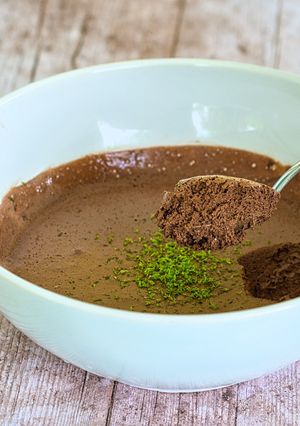 A picture of Chocolate Mousse with Lime and Ginger.