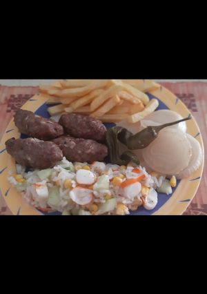 صورة لوصفة طبق اللحم المفروم والبصل في الفرن