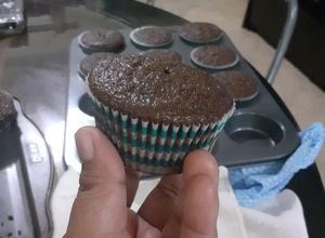 Una foto de Muffins de chocolate y chispas