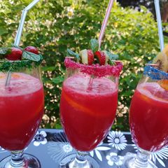 A picture of Watermelon Strawberry Orange Mojito.