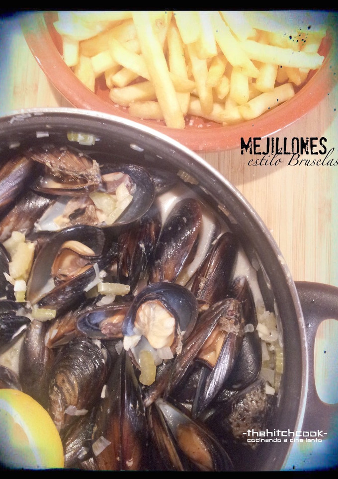 Una foto de Mejillones estilo Bruselas