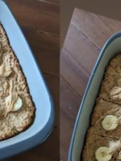 Foto de Bolo de Banana, Aveia e Manteiga de Amedoim