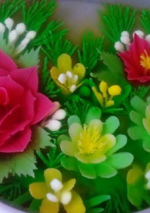 Foto resep Pudding Jelly Art Flowers