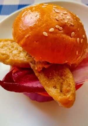 【美式素食】🇺🇸聰明鷄柳迷你漢堡 的食譜成品照片