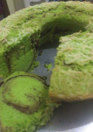 Foto resep Bolu pandan panggang lembut (3 telur)