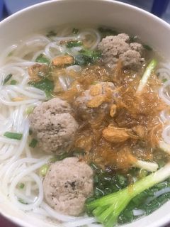 Hình của món Bún mọc.