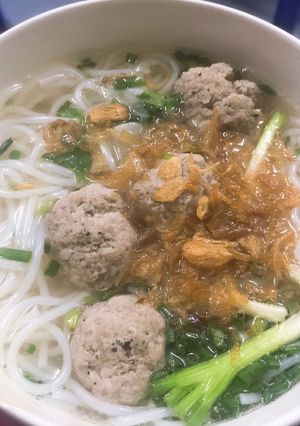 Hình của món Bún mọc.