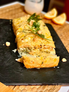 Una foto de Pastel de puerros ligero y express - versión horno y microondas